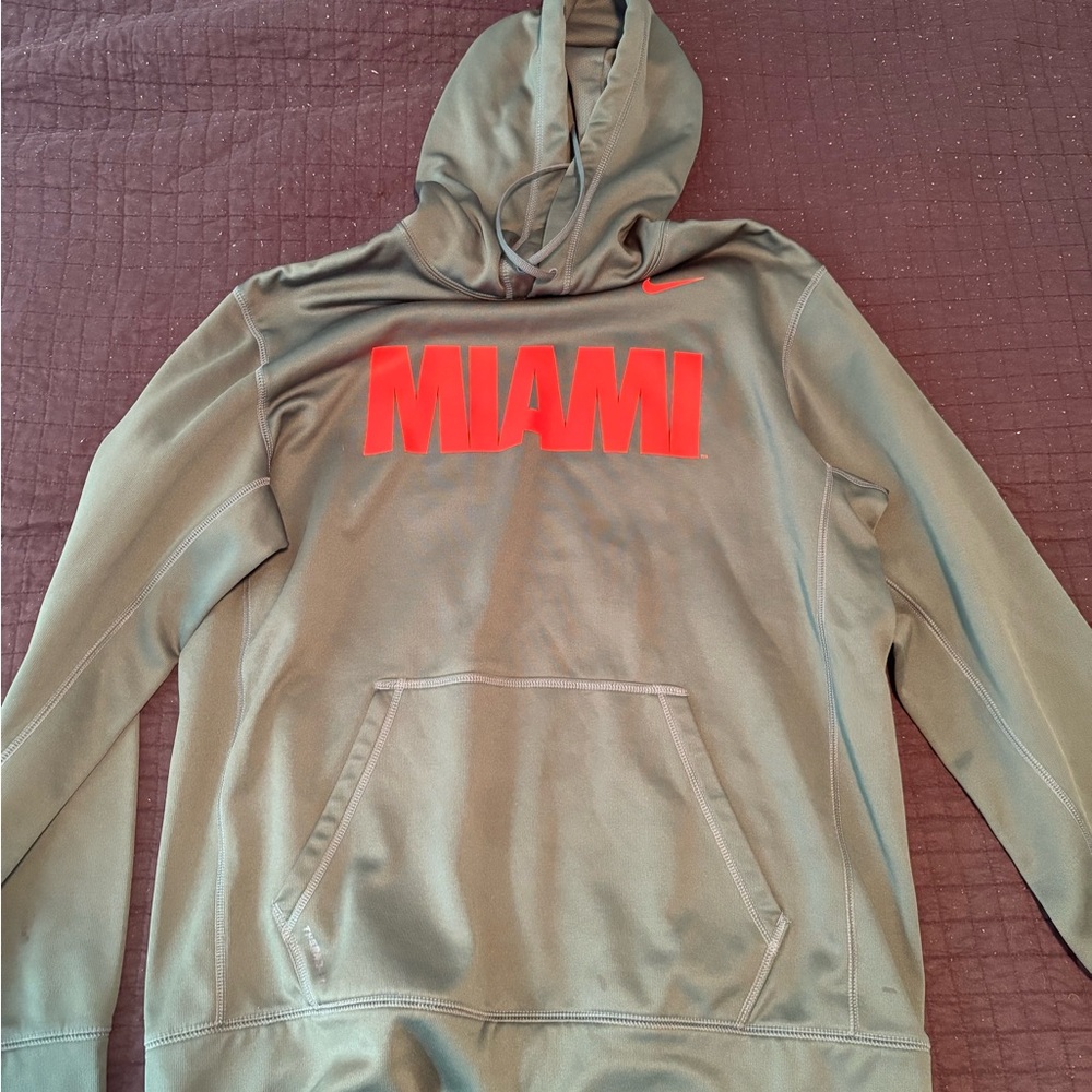Nike Miami Green and Orange Hoodie